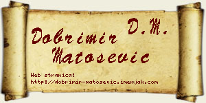 Dobrimir Matošević vizit kartica